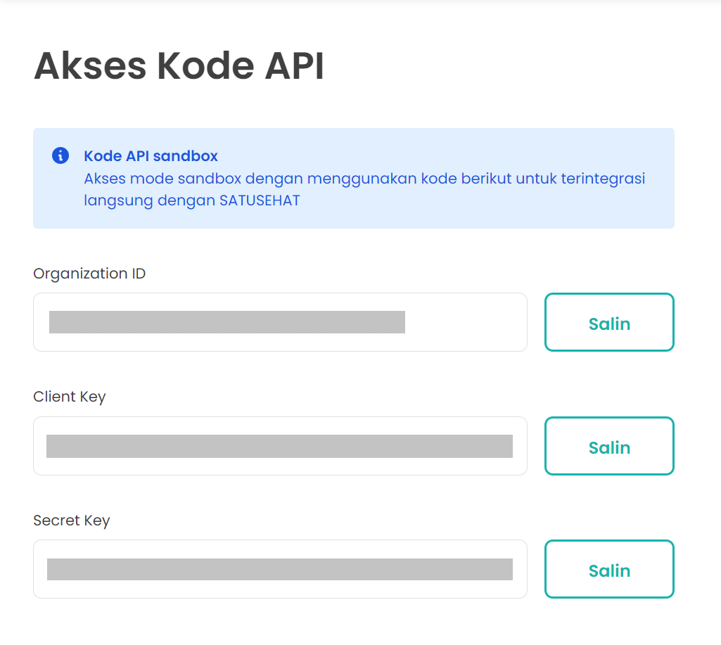 Kode Akses API