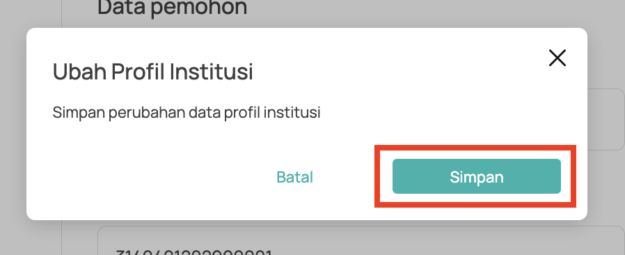 Pop-up Simpan