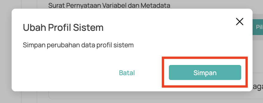 Pop-up Simpan