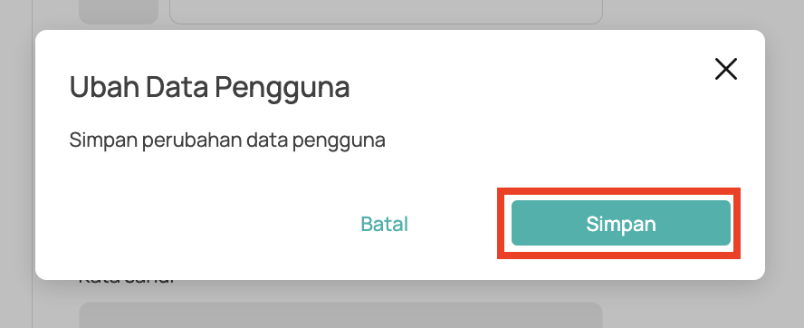Pop-up Konfirmasi _Edit_ Pengguna
