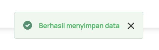 Berhasil Menyimpan Data