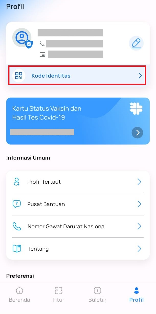 Profile SATUSEHAT Mobile