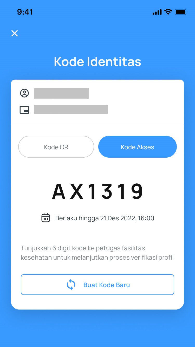 Kode Identitas SATUSEHAT Mobile