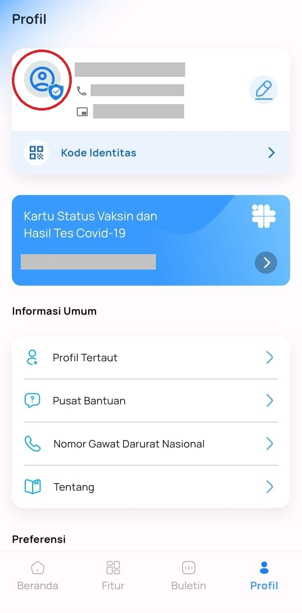 Profil sudah KYC