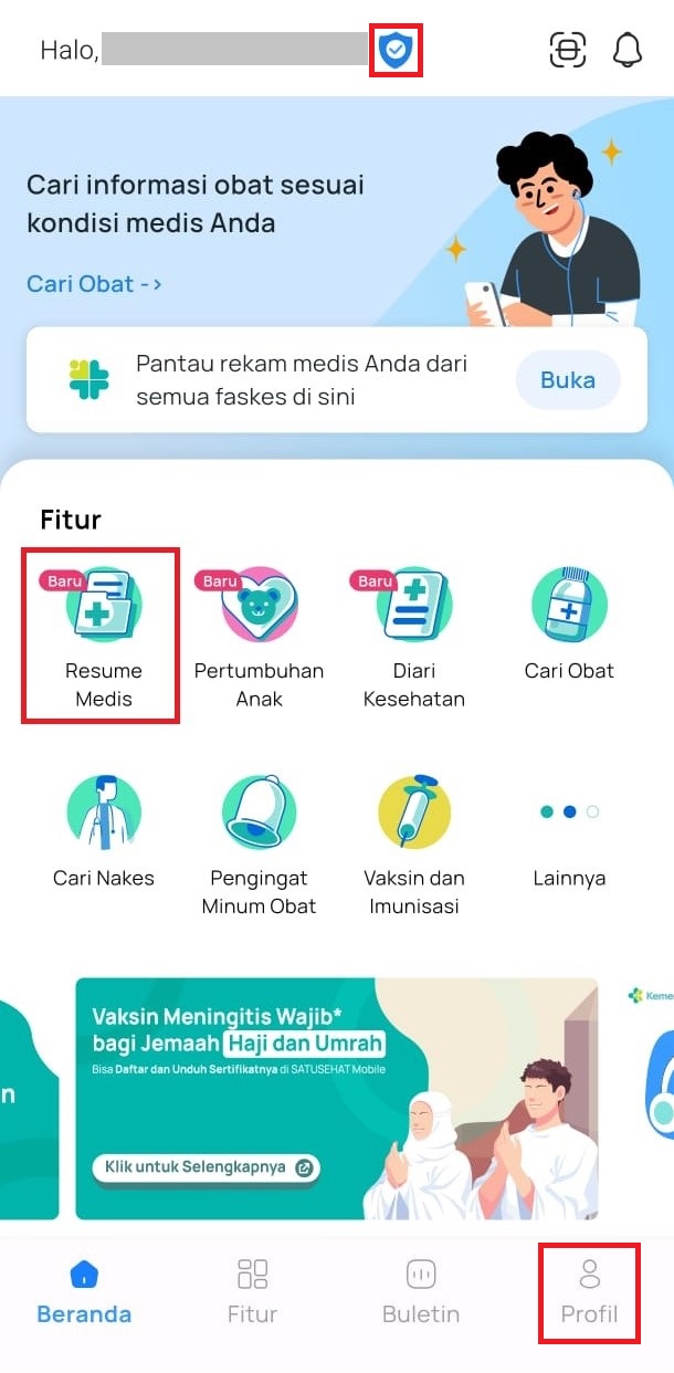 Menu Resume Medis