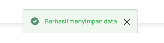 Berhasil Menyimpan Data