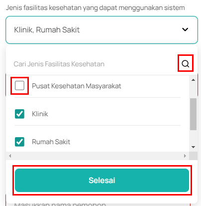 Daftar Jenis fasyankes