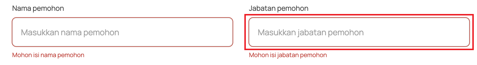 Jabatan Pemohon