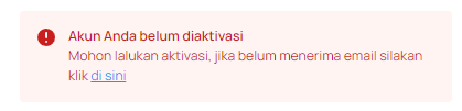 Belum Diaktivasi