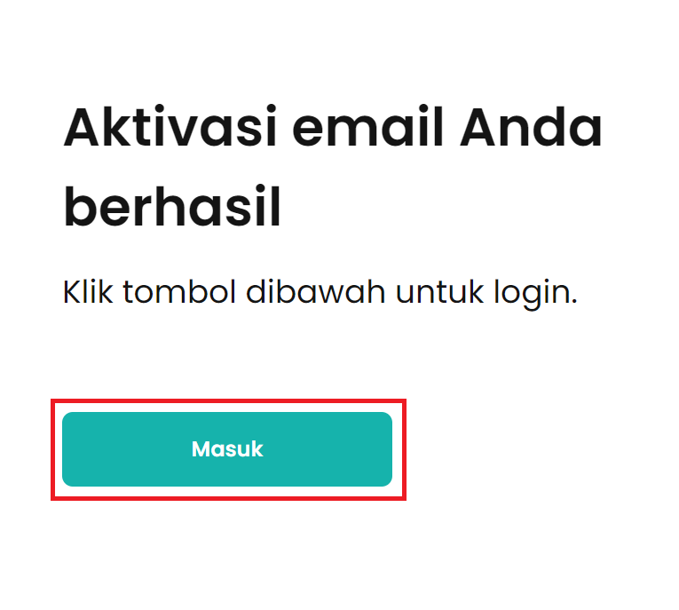 Konfirmasi Berhasil